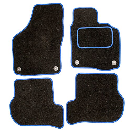 SS4726BU Sakura-Tappetini auto con battitacco per lato guidatore, colore: nero/blu
