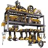 Spampur Power Tool Organizer for Tool Storage, Drill Holder Wall Mount with Screwdriver Organizer, Tool Holder for Garage Wall Organization, Heavy Duty Metal Tool Shelf with Battery Holder