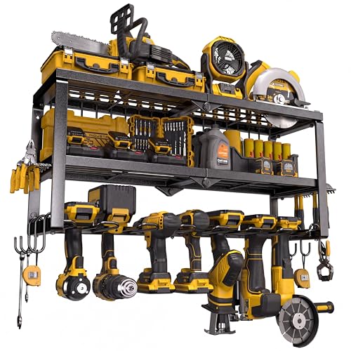 Spampur Power Tool Organizer for Tool Storage, Drill Holder Wall Mount with Screwdriver Organizer...