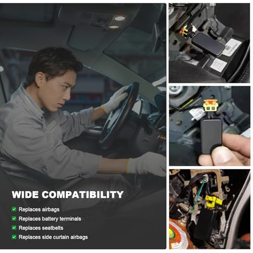 Sun Walker 4 PCS Car SRS Airbag Simulator Tester, Air Bag Diagnostic Scanner Fault Finding and Repair Tool, Airbag Bypass Resistor Inspection Tool for SUV Truck Sedan, Car Accessories