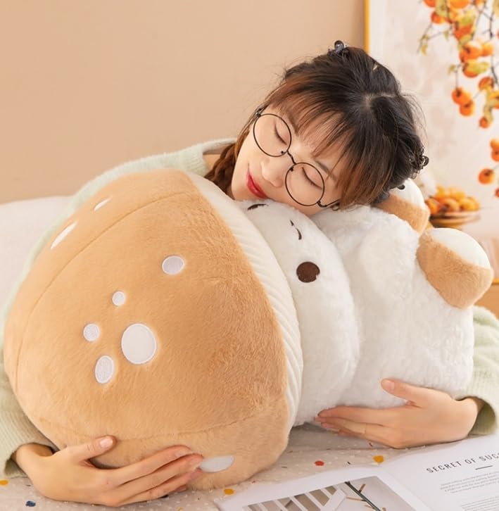 Cute Mushroom Plush Toy, Soft PP Cotton Stuffed Doll, Pink, 6x6x15 Inches, Home Decor Ornament for Youth and Adults