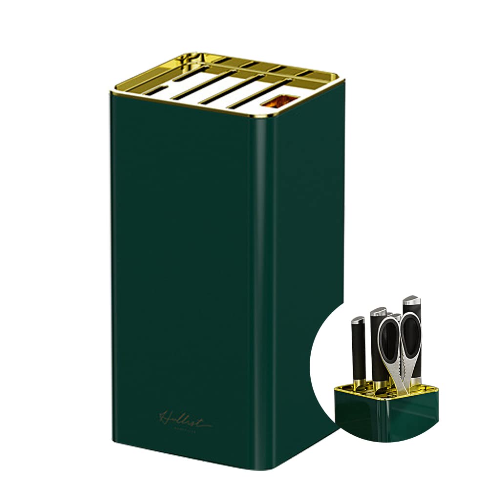 Universal Knife Holder, Round Knife Block Without Knives, Knife Block Storage Holder for Protecingt Blade Space Saver, Green