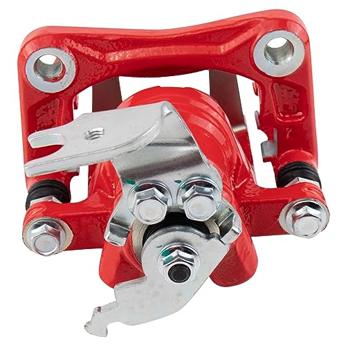 Image of TRQ Performance Rear Brake Caliper Set Painted Red Brackets | For 2009-2014 Acura TSX 2008-2012 Honda Accord