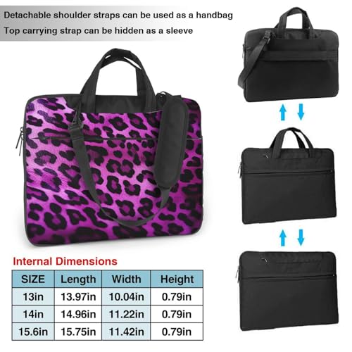 Maletín para portátil 14 pulgadas Purple Leopard unisex miniatura 4