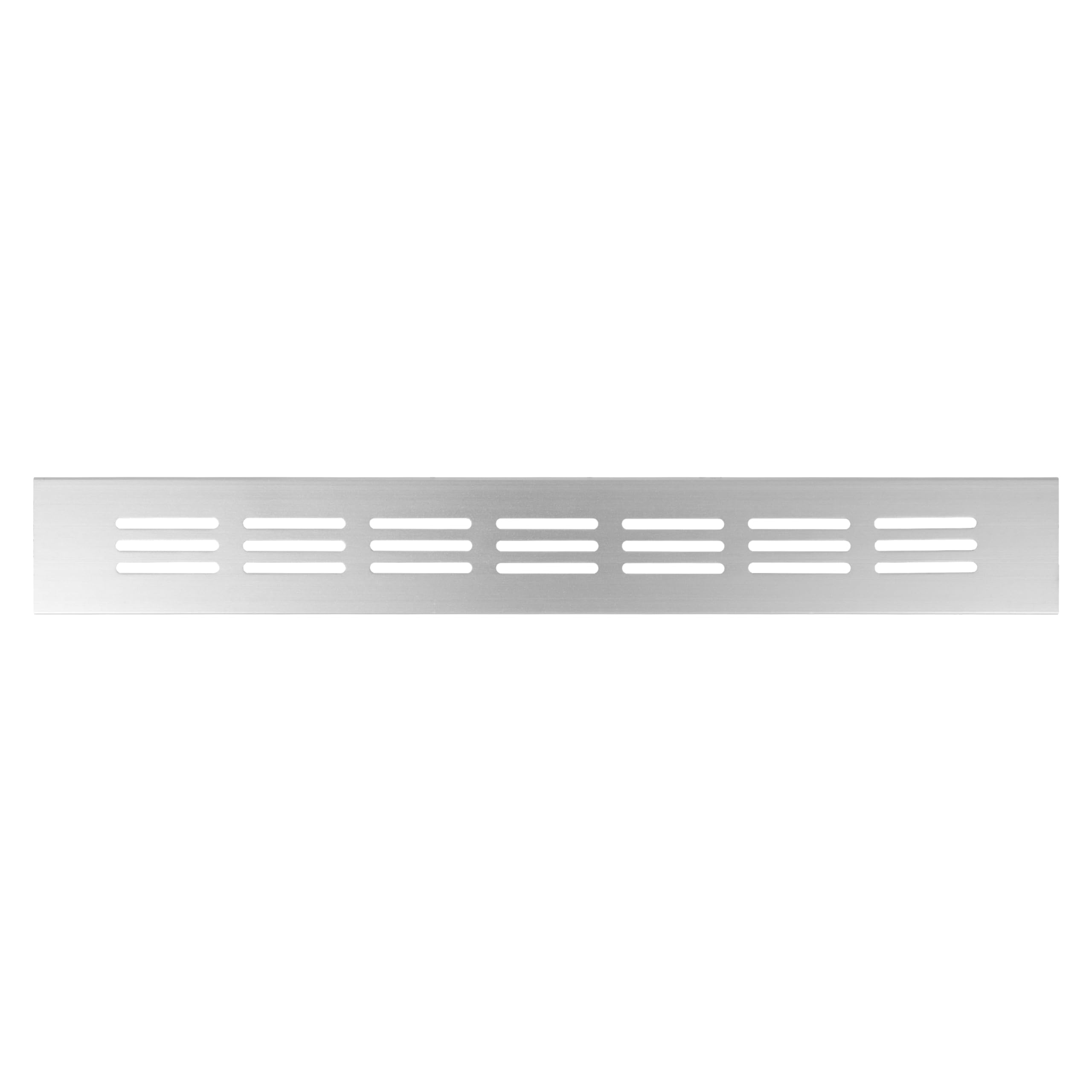 Repa Market Silver Ventilation Grille 300 X 40Mm (Frame Size) – Aluminium Air Vent Cover For Kitchen Plinth, Cabinet, Door, Floor, Wall – Elegant Furniture Vent Register – Indoor Air Flow Grill