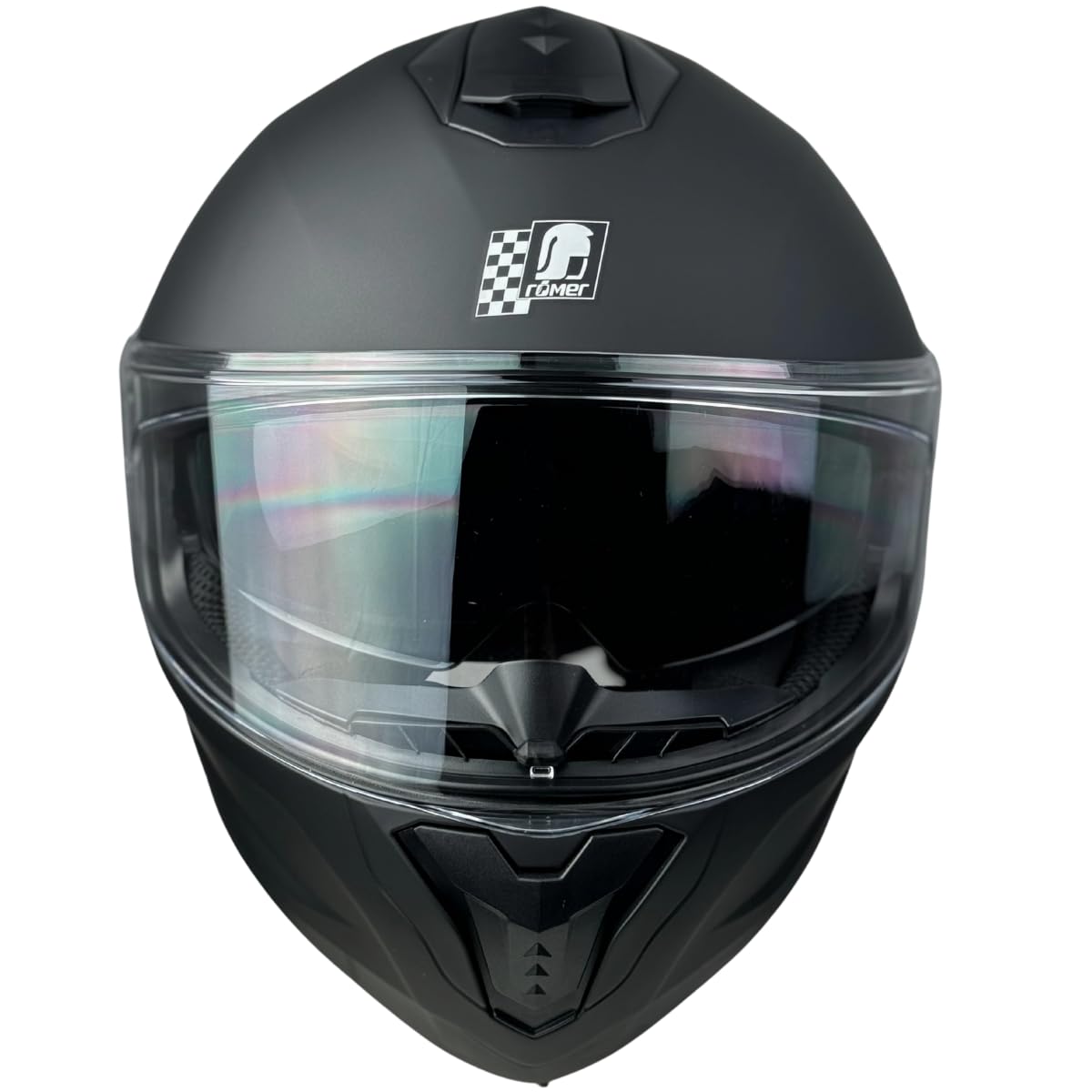 Römer Integralhelm RR20170 - Motorradhelm mit Sonnenvisier, schwarzmatt, Gr. S-XL