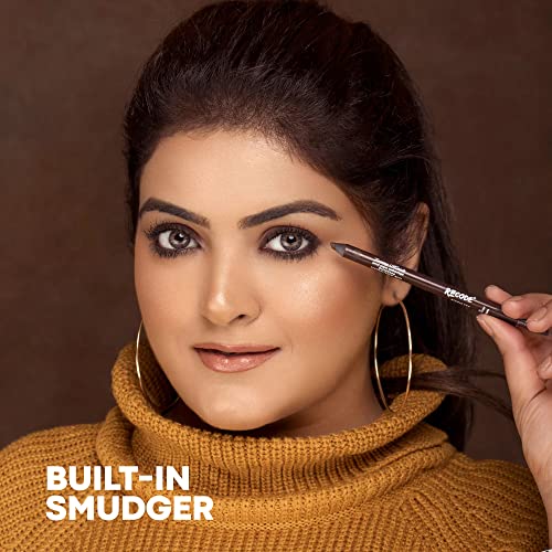 recode Matt Turning Heads Crayon Gel Eyeliner Cum Kajal Pencil Comes With Smudger On Other Side, Longlasting, Water-Proof & Smudge-Proof Formula, Brown, 1.2Gm - Image 6