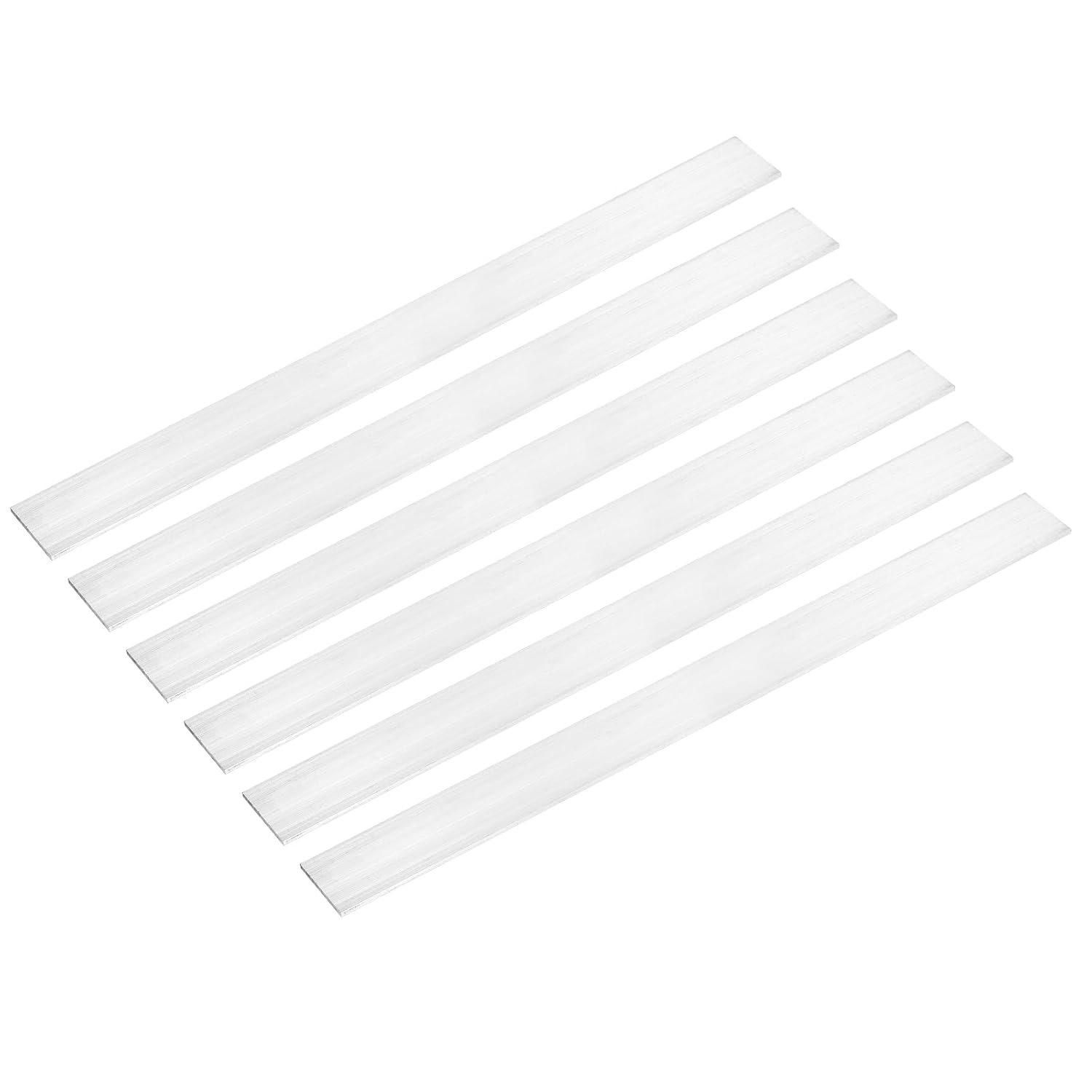 MECCANIXITY 6 Pcs Square Aluminum Flat Bar, 3/32" (3mm) Thick x 1-3/8" (35mm) Width x 16" (406.4mm) Long 6061 Aluminum Flat Plate Solid New Mill Stock Silver for Industrial Building