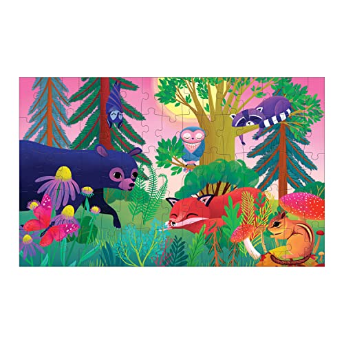 Mudpuppy Forest Day & Night 75 Piece Lenticular Puzzle from Mudpuppy, Colorful Forest Illustrations, Exciting and Innovative Puzzle Format for Children Ages 5+, Makes a Great Gift! - Image 3