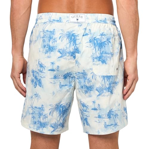 GUESS Men's Eco Swimtrunk Medium Vintage Island2