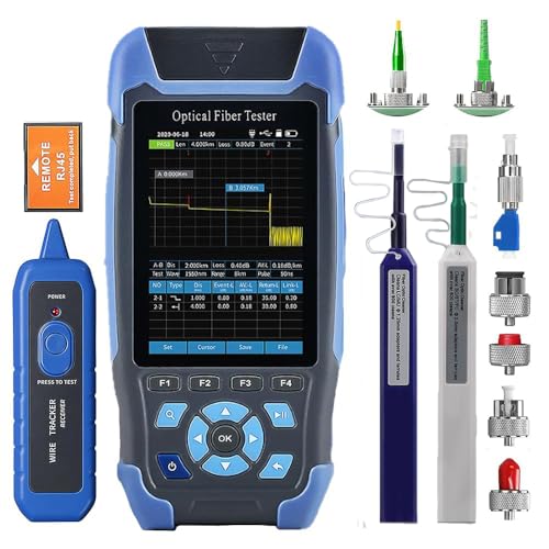 Mini-Pro 1610nm SM OTDR Mulit-Function Tester can On-line Live Test Built in OPM/OLS / RJ45 Test/VFL Test Rang 5m-60Km Dynamic Range 22dB Connector APC (YD-3000-1610-APC)