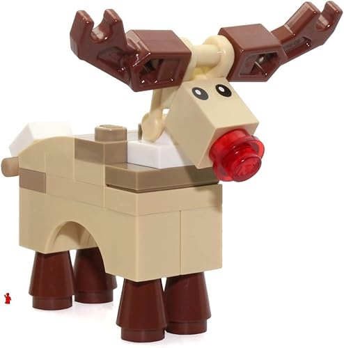 LEGO MiniFigura de Navidad Animal - Reno (Rudolfo con nariz roja) 10245