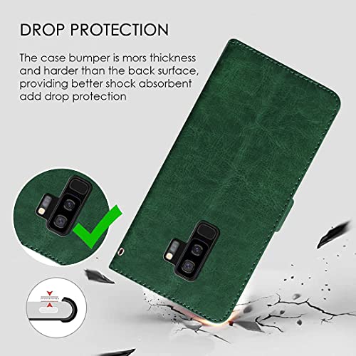 Image of Flip for Samsung Galaxy S9 Plus (Leather Green) Flip Cover