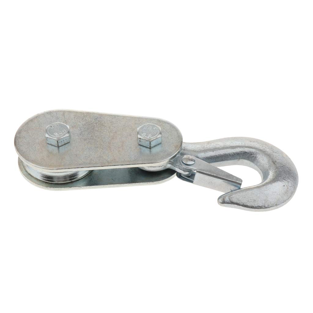 Puleggia di sollevamento in acciaio inox resistente con gancio per carichi da 2 tonnellate, ideale per sollevamento attrezzature di sartiame e movimentazione del carico