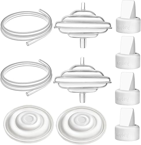 Miniatura 1 de PumpMom - Piezas de bomba compatibles con espectros y motivos, válvulas de pico de pato de repuesto, tubos y membrana de silicona para extractores