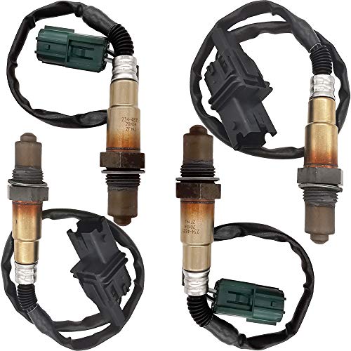 Automotive-leader 4Pcs 234-5060 234-4835 Air Fuel Ratio O2 Oxygen Sensor 1 Sensor 2 Upstream Downstream for Nissan 2004 Pathfinder 2005-2006 Armada 2004-2006 Titan, 2004-2006 Infiniti QX56 5.6L-V8