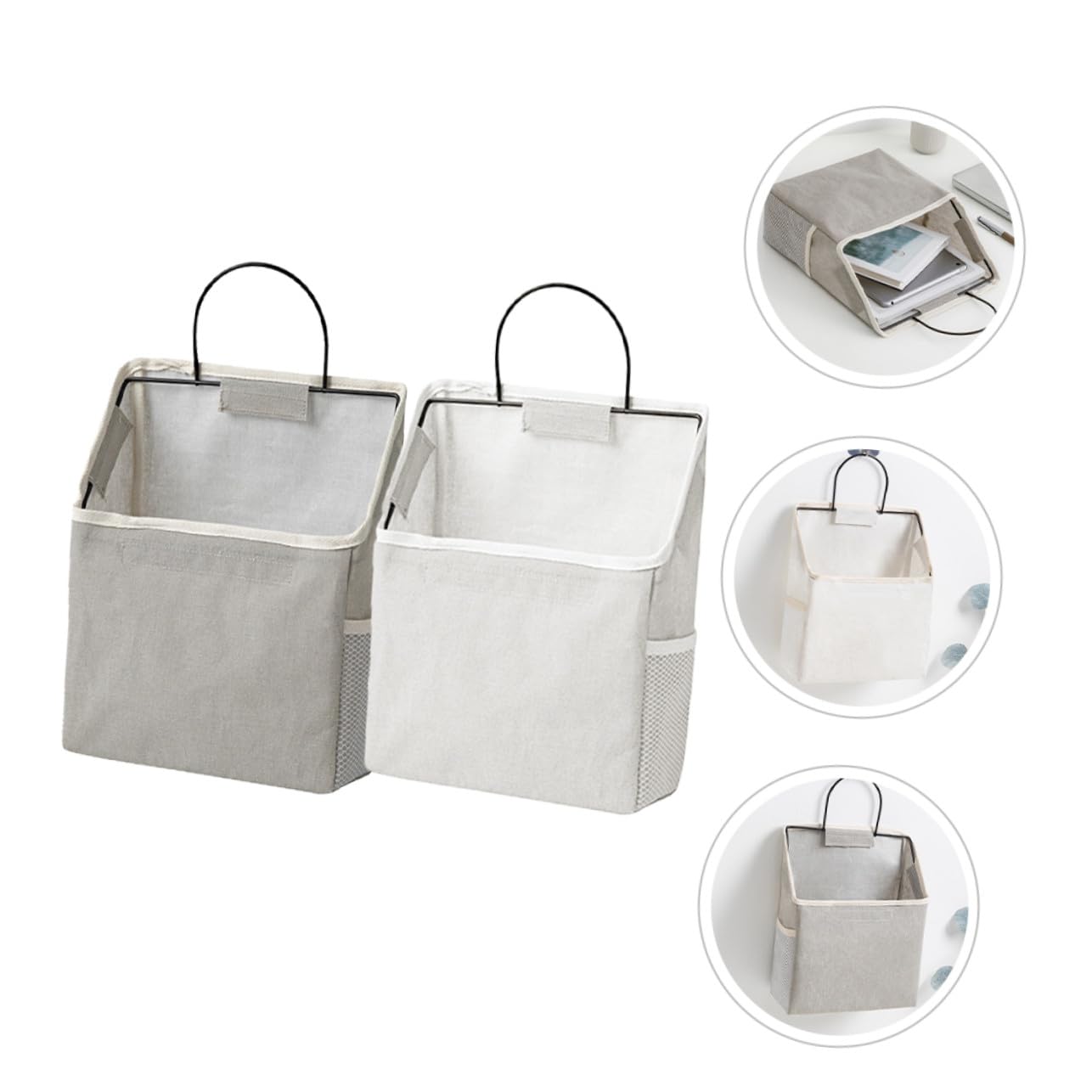 Gatuida 2pezzi Borsa Porta Oggetti da Appendere alla Parete con Gancio Adesivo Organizer Tasche per Armadio Camera da Letto Cucina Bagno Tasche Portaoggetti da Parete