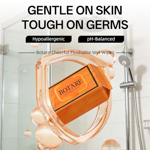 Image of Flushable Wet Butt Wipes for Adults (6 Packs of 80 Counts - 480 Count), Unscented Extra-Large Gentle Plus, 99% Purified Water with Aloe Essence, for Men & Women Bathroom Toilet Use