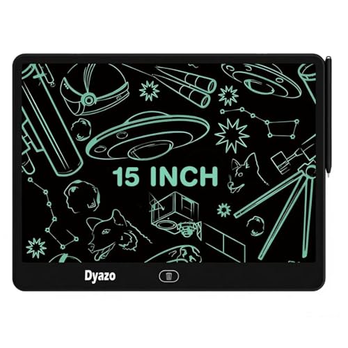 Image of LCD Re-Writing Tablet with Stylus Pen | Digital Graphic Slate for Drawing, Handwriting & Notes | Eye Safe Screen with One Touch Erase | Portable Notepad for Kids, Students and Adults (Black)