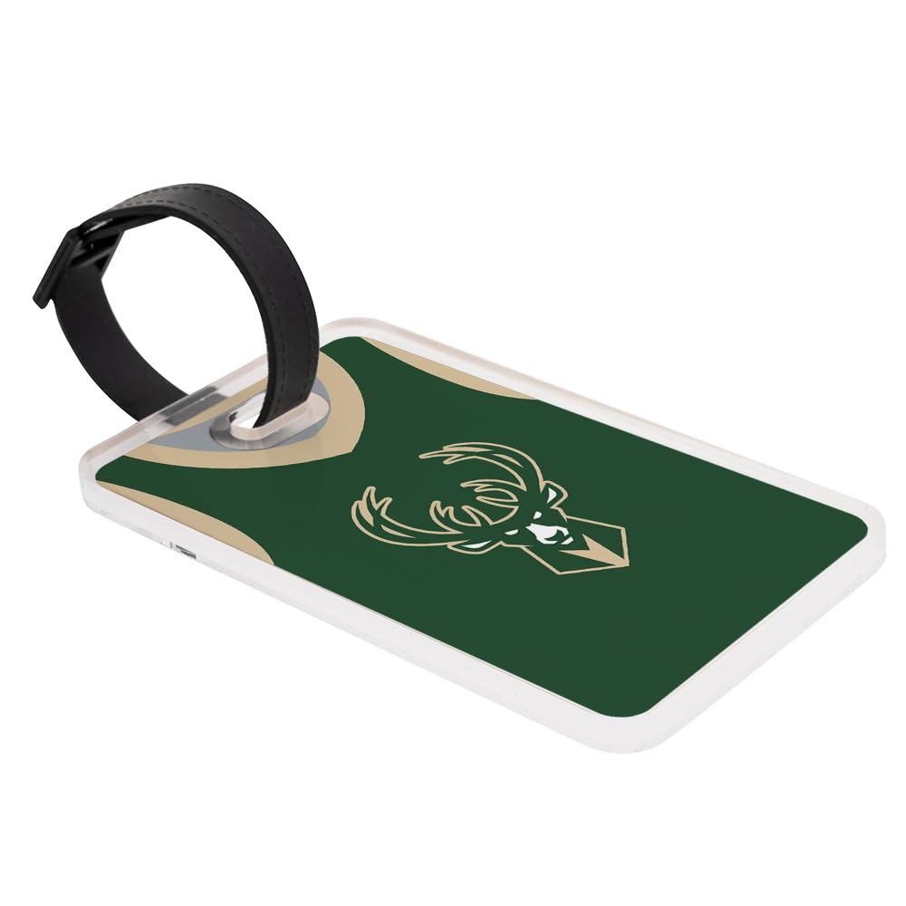 Desert Cactus Milwaukee Bucks Luggage Tag Official NBA National Basketball Travel ID Label for Suitcases Bags and Carry-Ons