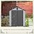 6x8 FT Outdoor Storage Shed with Floor, All-Weather Resin Garden Shed with Windows, Vents and Lockable Double Doors for Garden Tools, Bikes, Sundries, Waterproof, Easy to Install (Black Grey, 6*8ft)