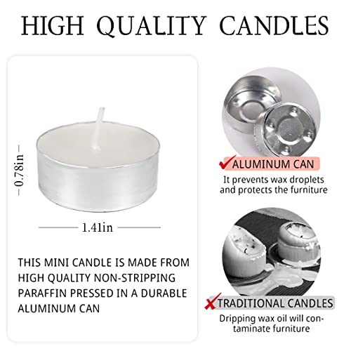 Tea Lights Candles - 12 Pack White Tealights Candle Scented Jasmine Small Candle For Home, Holiday, Wedding & Party,Dinner Table, Halloween Christmas And Holiday (White Jasmine) #TOP1