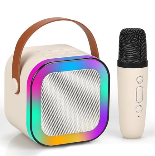 Image of CERLINK Karaoke Mic with Speaker for Singing Music Birthday Gift for Kids Toys for Boys 7-14 Years Rechargeable Portable Bluetooth Speaker with Microphone-Multicolor
