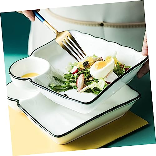 Set 2 Platos Cuadrados de Cerámica para Sushi miniatura 6