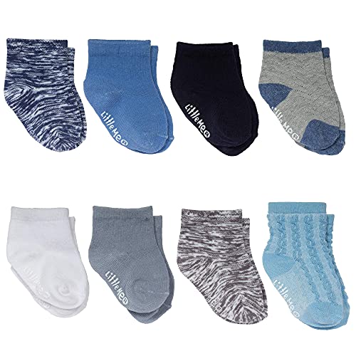 Image of Little Me Baby Boys Loose & Snug Fit Infant Socks, Multi, 0-12 Months US