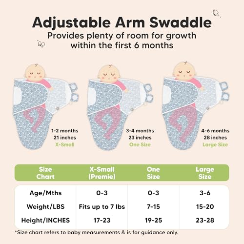 Image of 3-Pack Organic Baby Swaddle Sleep Sacks - Swaddles for Newborns, Infant 0-3 Months, Baby Girls, Boys, Soft & Snug Newborn Sleep Sack, Nursery Swaddling Blankets (Excavation, OS)