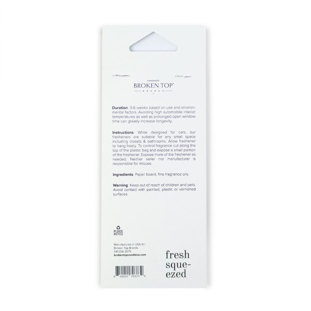 Fresh Squeezed - Ambientador para coche, paquete de 4