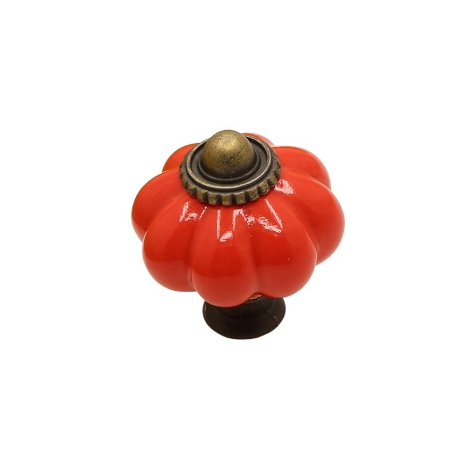 Wlihdb Color13 5Pairs Ceramic Pumpkin Pull Hand-Painted Classic Handle Drawer Cupboard Closet Door Single Hole For Chest Of Drawer(Color13)