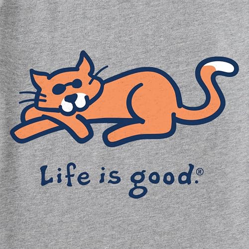 Life is Good Women's Crusher Tee, Short Sleeve Cotton Graphic T-Shirts, Cat2