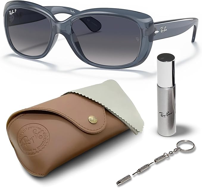Image of Ray-Ban RB4101 JACKIE OHH TRANSPARENT Butterfly Shaped Sunglasses for Women with Official RAYBAN Eyewear Kit