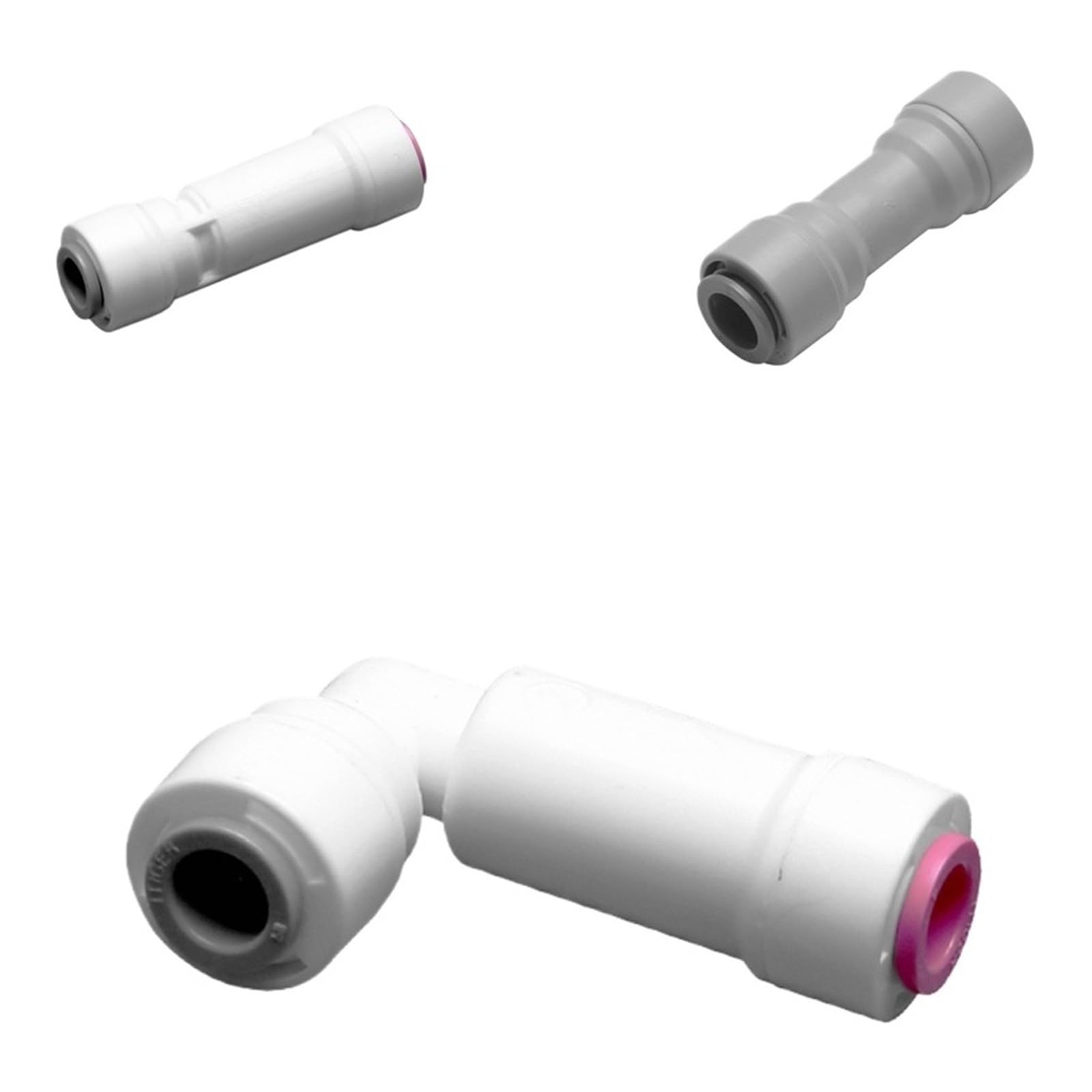 Válvula de retención antirretorno 1/4" y 3/8" for conexión manguera agua ósmosis inversa, conector rápido, filtro, piezas(2 straight)
