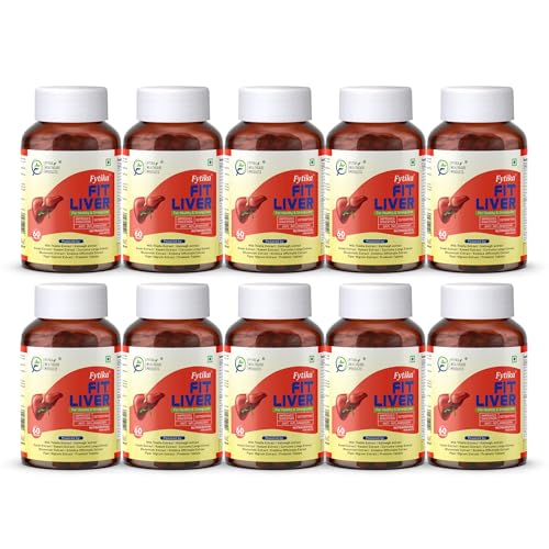 Image of Fytika Fit Liver | Liver Detox Supplement | Liver Detox with Milk Thistle, Kalmegh, Kutaki, Kasani, Haldi | For Men & Women | 600 Tablets (Pack of 10)