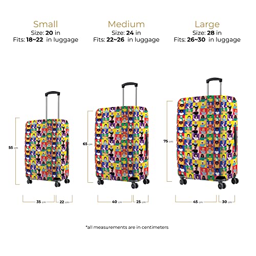 Image of Nasher Miles Polyester 55 (20 Inch) Small Protective Luggage Cover - Women Design