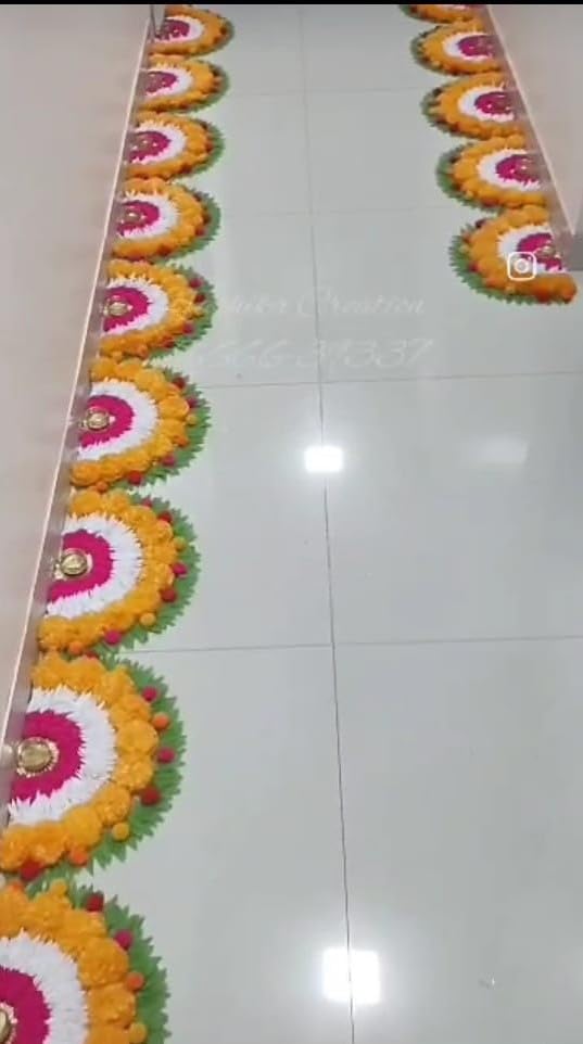 Viddhi Decorators Flowers Rangoli for Home Decoration | Tradition...