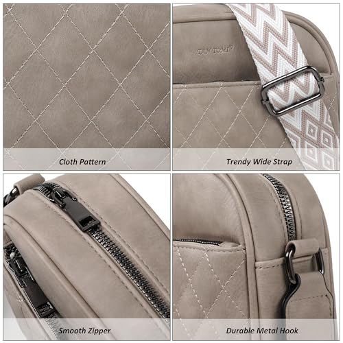 Image of TANTOMI Crossbody Purses for Women Leather Purse Shoulder Handbags with Wide Strap, Small Crossbody Bags for Women Travel