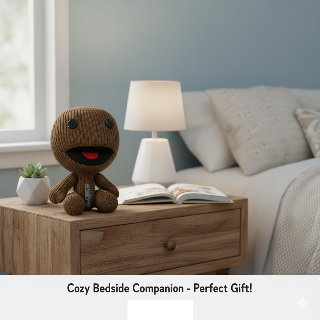 L-ittle Big P-lanet S-ackboy Ornaments Chip Figurines Pillow Doll Merchandise Hugable Home Room Dormitory Decorations Stress Relief Doll 9.8inch