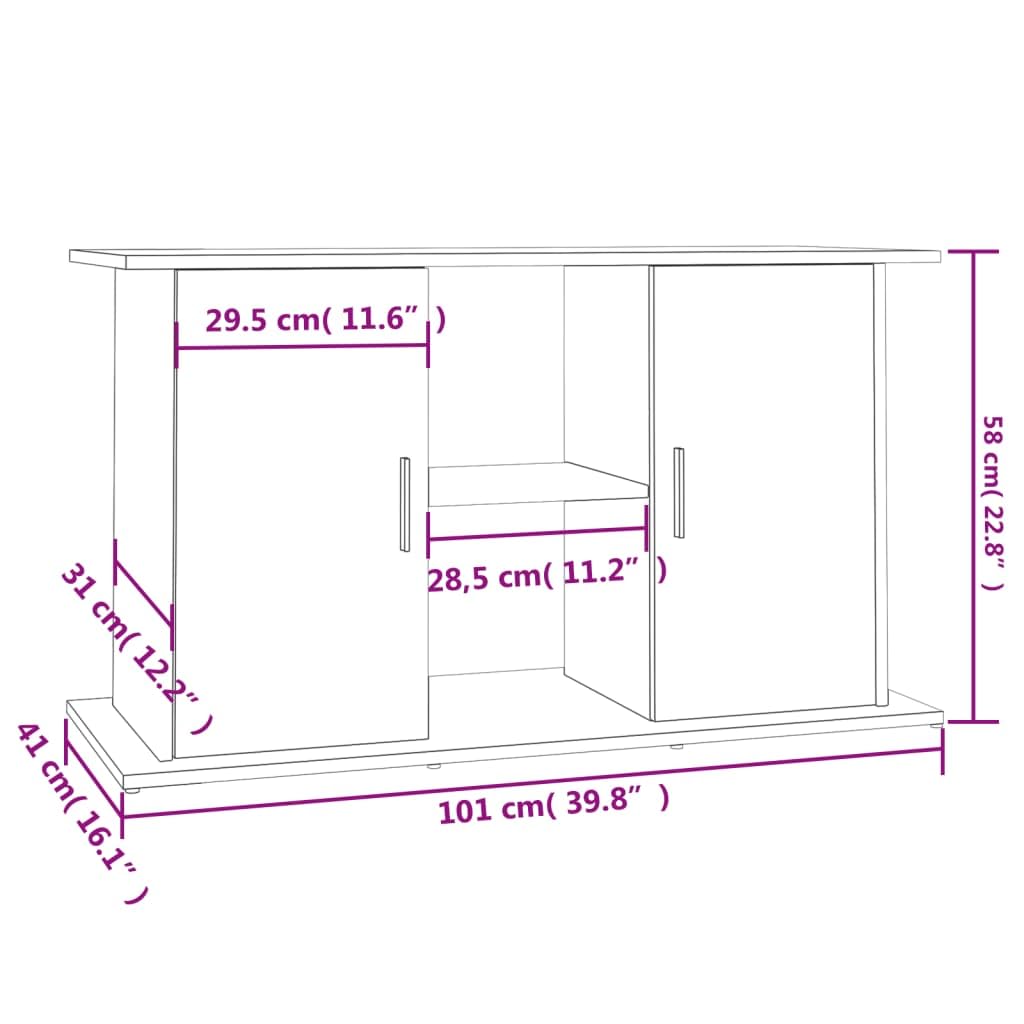 vidaXL Soporte para Acuario de Roble Sonoma 101x41x58 cm de Madera de ingeniería