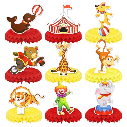 Ensemble de décorations de table de fête de cirque Centres de table d'anniversaire, parfaits pour les événements amusants et festifs