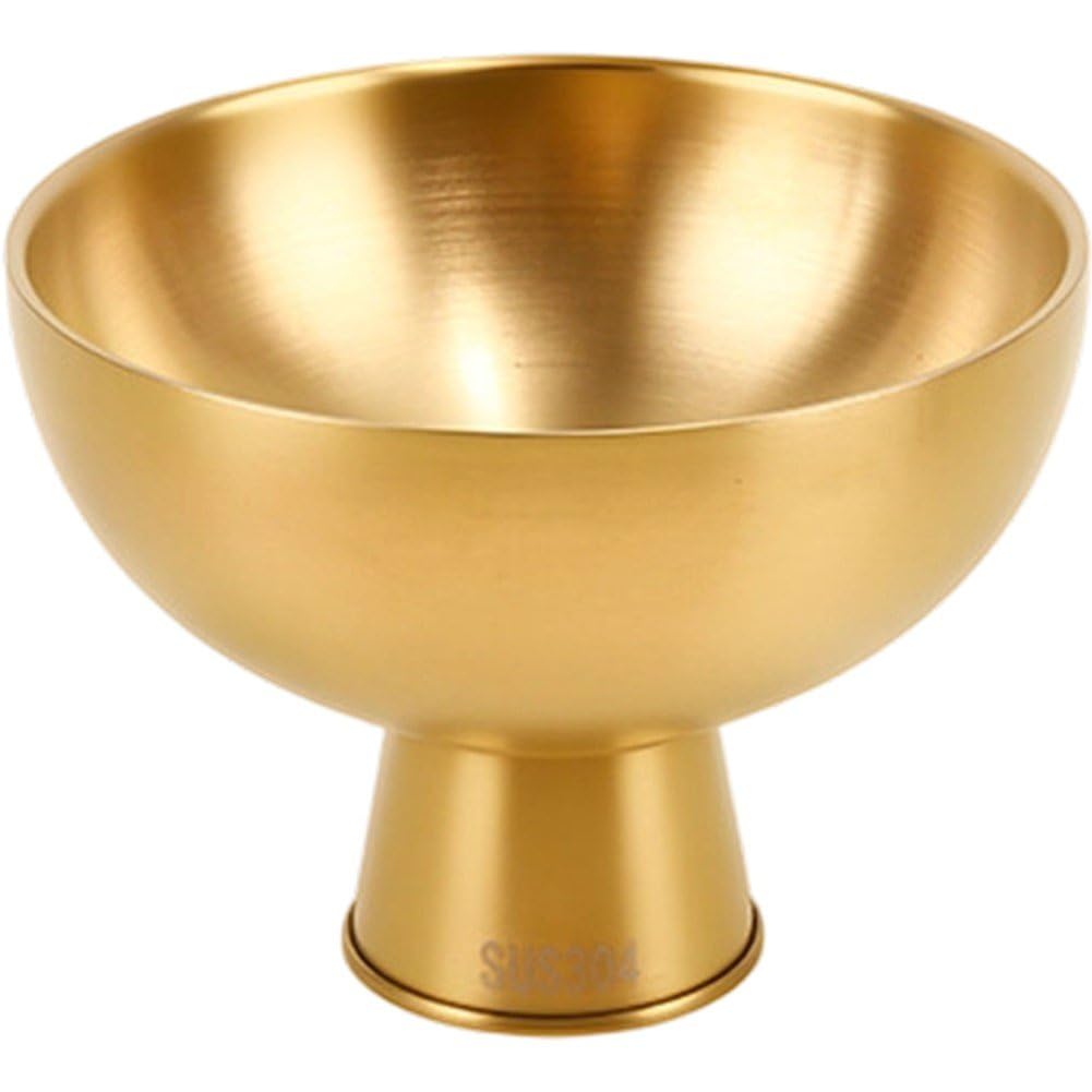 Fituenly Stainless Steel Footed Ice Cream Bowl, Dessert Cups for Sundae Salad Trifle, Serving Dishes for Fruit Pudding Appetizer, Household Kitchen Tools