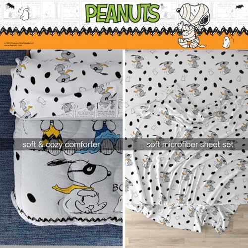 Image of Peanuts Snoopy Bedding Set, 4 Piece Super Soft Reversible Comforter and Sheet Set, Twin, (100% Officially Licensed Product) by Franco Collectibles