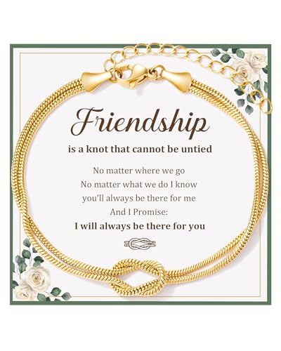 Image of Tarsus Love Knot Friendship Bracelets, Best Friend Jewelry Gifts for Women