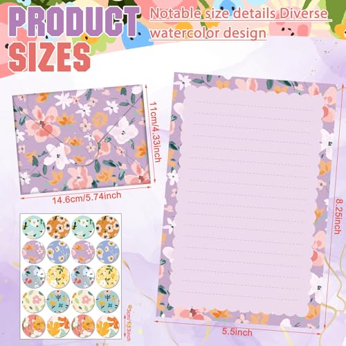 Image of TaoBary 160 Pcs Kawaii Stationery Paper and Envelopes Set, 5.5 x 8.25''