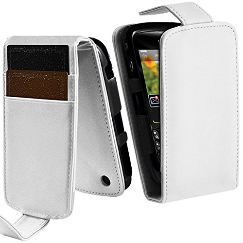 Seluxion   Funda tipo cartera para BlackBerry Curve 8520, color blanco