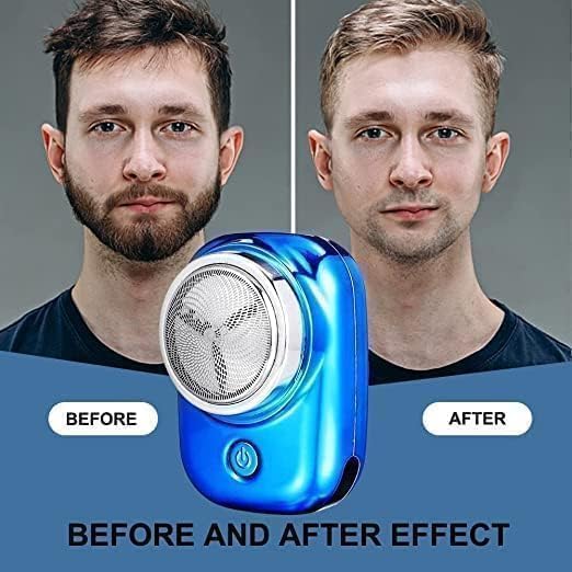 Image of Ultimate Mini-Shave Portable Electric Razor USB Rechargeable, Pocket Size Shaver For Men & Women One-Button Ease For Home, Car, Travel (Multicolour) - Pack Of 1