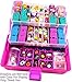Produktbild Shopafun - Shopkins Compatible Organiser and Carrying Case. Pink/Purple. High top. 2 Trays. 3 Levels. 2 Cool Neoprene Mats. Shopkins Display Case. Trendy Kids Craft Storage Container by Felix and Wise