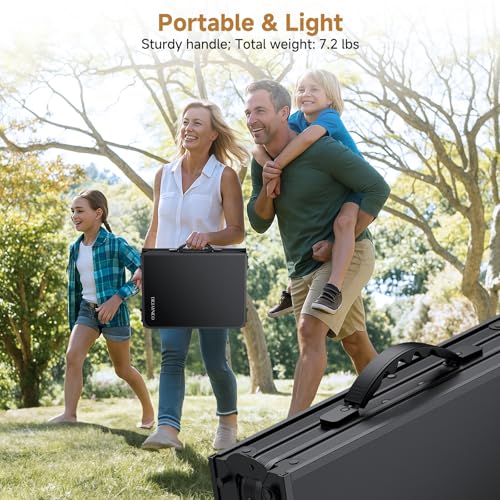 Image of Folding Camping Table, 34.2 inchx15.7 inch 3 Adjustable Height Max 27.5 inch